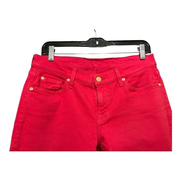 7 for All Mankind Red the skinny jeans size 29 - Picture 9 of 11